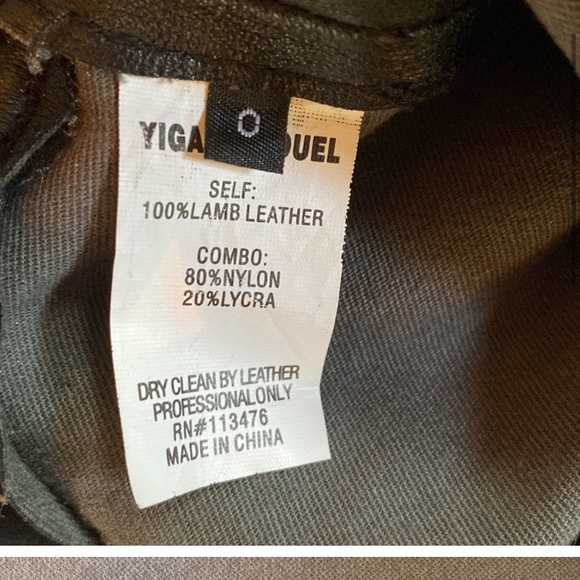 Yigal Azrouel Leather Pants - Black Size 0 13”W x 36”L - Mint - Picture 9 of 10